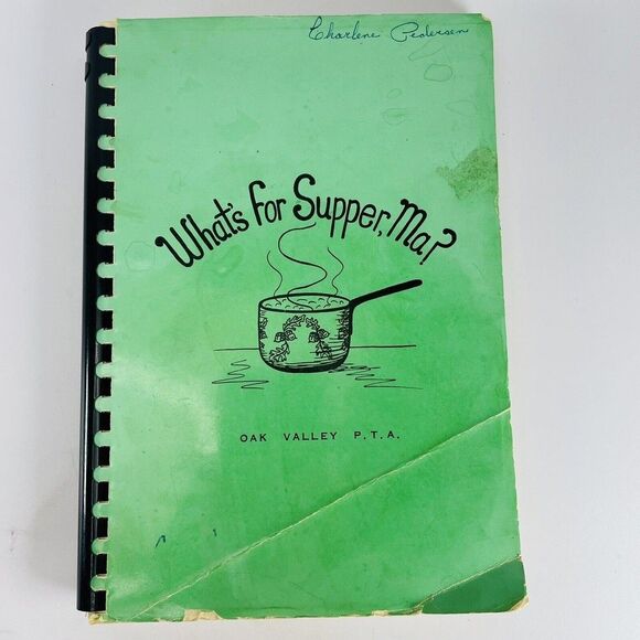 What's For Supper Ma Cookbook 1969 Omaha NE Nebraska Oak Valley School PTA VTG - Picture 1 of 10